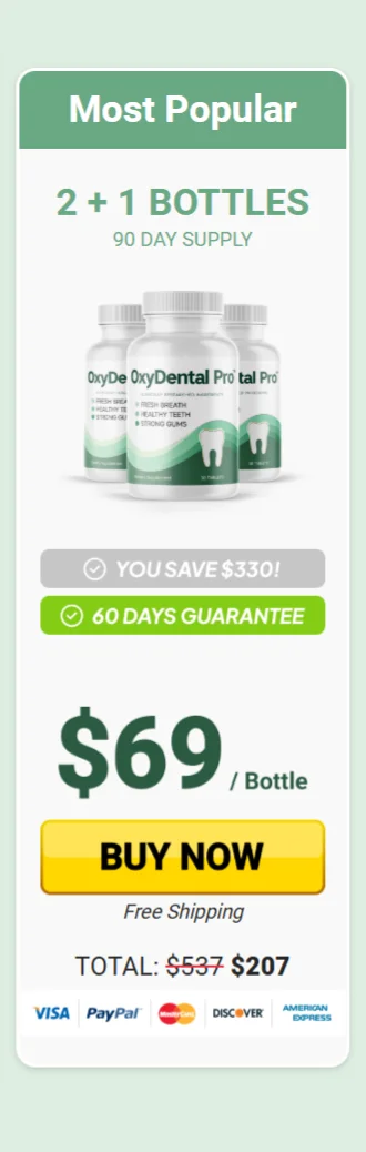 OxyDental Pro™ 3 bottles pricing